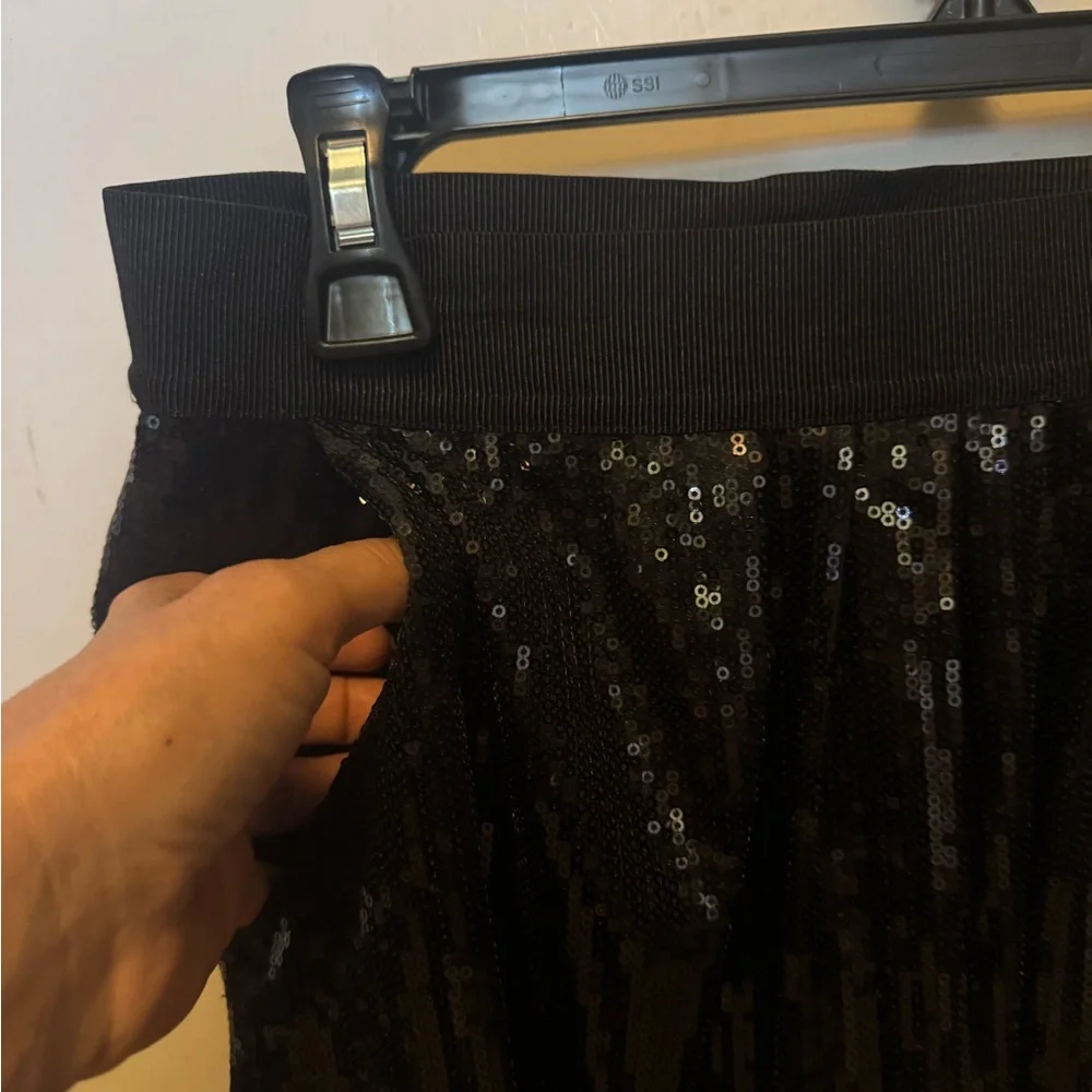 Ann Taylor Size 10 Black Sequin Skirt with 2 pockets and Lined!  NWT - Picture 4 of 10